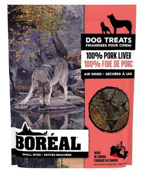 Boreal Dog Treats 100 Percent Pork Liver Small Bites Dog 45g