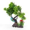 AQUA-FIT Green Pine Bonsai Plastic Plant 8"