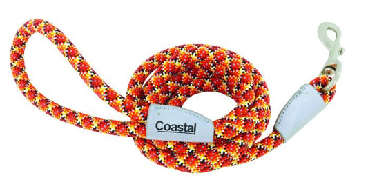Pro Active Woven Reflective Rope Leash, Burning Blocks, 1" x 6' Dog 1pc