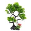 AQUA-FIT Green Pine Bonsai Plastic Plant 11"