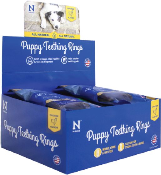 NPIC Puppy Teething Rings Singles Display - Chicken 1.2oz