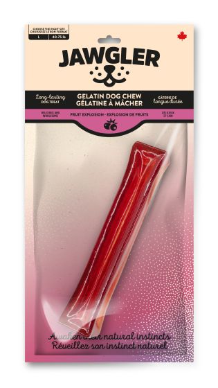 Jawgler Fruit Explosion Gelatin Dog Chew, Large 1pc