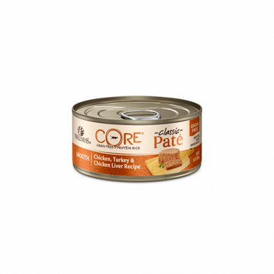 WELLNESS CORE PT CHICKEN, TURKEY & CHICKEN LIVER WET CAT FOOD 5.5 OZ