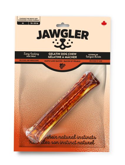 Jawgler Bacon/Maple Gelatin Dog Chew, Medium 1pc
