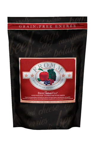 FROMM Four Star Grain Free Beef Frittata Veg Dry Dog Food 11.8Kg/25Lb